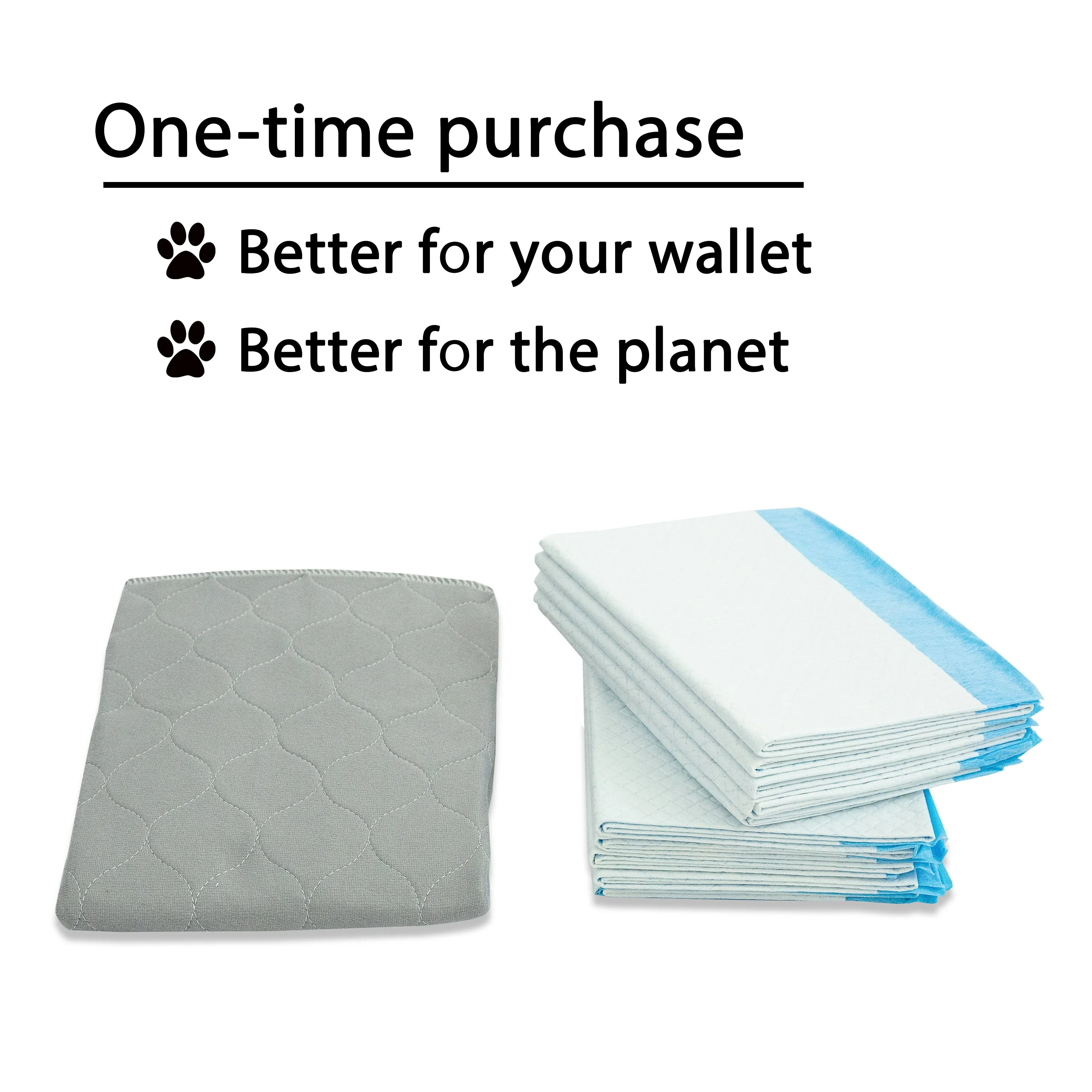 XXL Washable Dog Pad, Nonslip, Grey, 60 x 60"